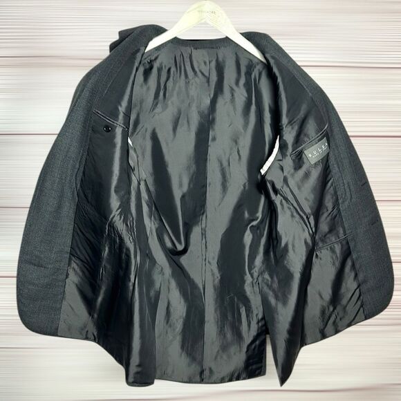 SULKA Gray Suit Jacket Blazer and Vest Super 150 Wool made in Italy size US 42R - Picture 10 of 16